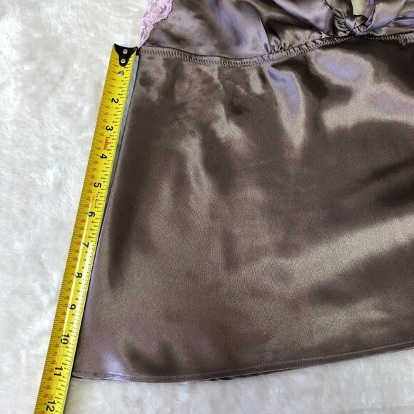 La Senza Lingerie Dark Taupe & Pink Satin Camisole Size Med - Picture 8 of 9